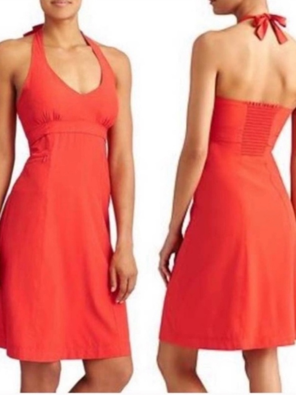 Athleta Coral Halter dress